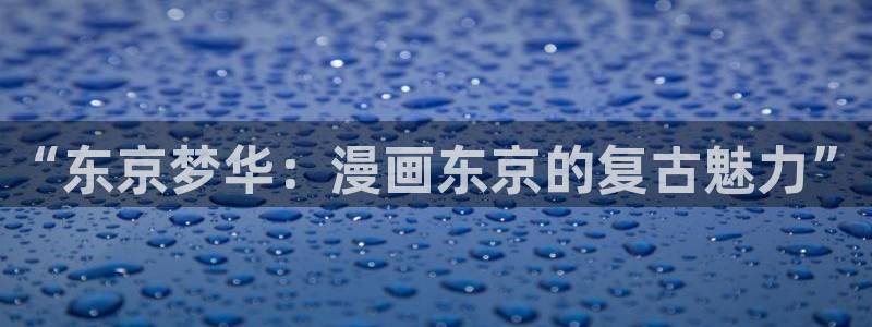 风车动漫网无删减：“东京梦华：漫画东京的复古魅力”
