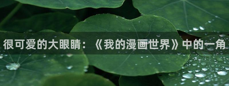 风车动漫在线网站：很可爱的大眼睛：《我的漫画世界》中的一角